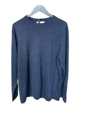 Artefact 100% Merino Wool Blue Crewneck Sweater Men’s Large Quiet Luxury T32
